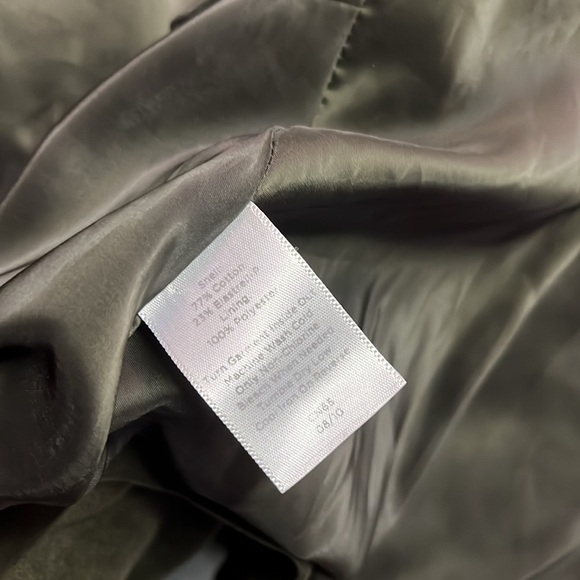 Talbots Dark Green Velvet Open Front Military Style Jacket - Picture 16 of 16